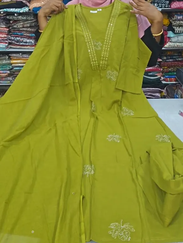 Premium 60×60 Cotton Top Bottom Dupatta Set | TS2973